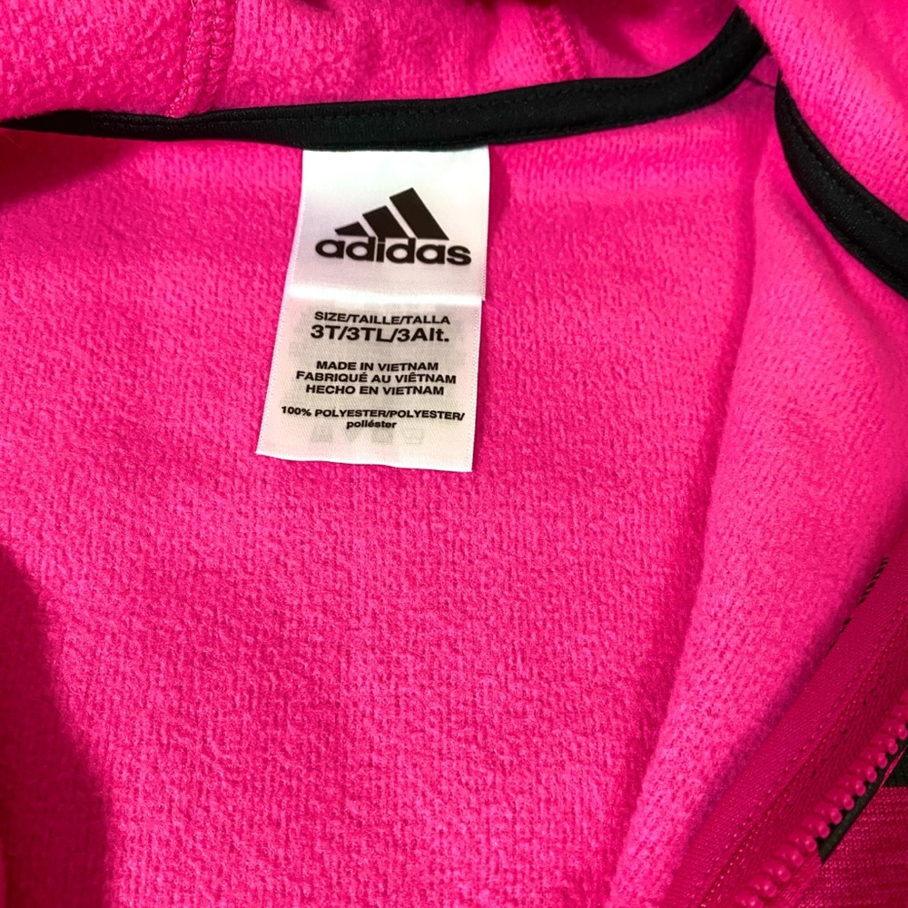 🎈SOLD🎈NWT Adidas Girls Magenta/Gray 2 Piece - Picture 4 of 4